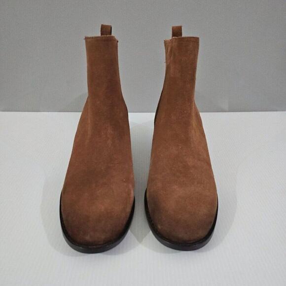 Sam Edelman Kaiti Zip Ankle Bootie Womens 7.5 Brown Suede Low Heel Western NEW - Picture 4 of 13